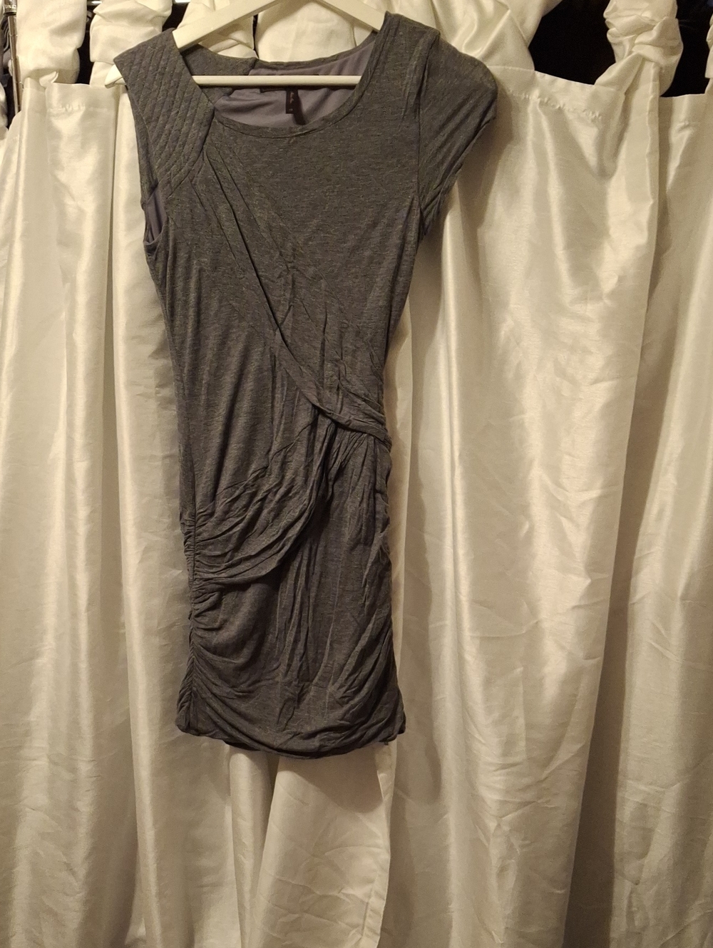 BCBGMaxAzria Light Gray Knit Dress